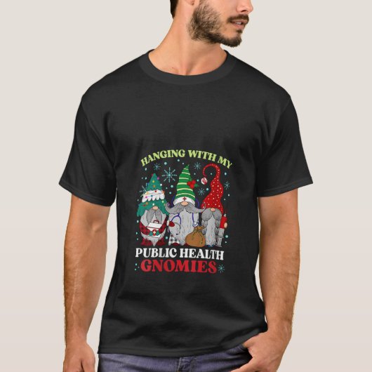 女性の公衆衛生ノーム仲間と過ごすクリスト Tシャツ (正面)