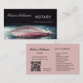 女性の公証人ローン署名エージェント 名刺 (正面/裏面)