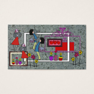 女性の写真家のイラストレーションと共遊に