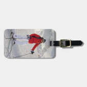 女性の冷たいイメージ ラゲッジタグ (正面横)