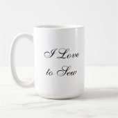 女性の切断の生地-マグを縫うI愛 コーヒーマグカップ (左)