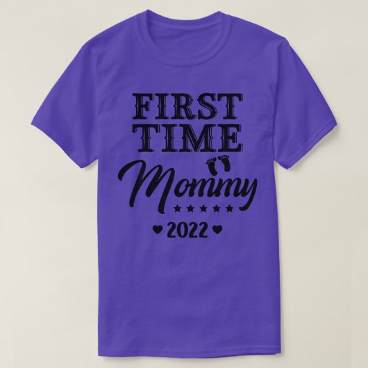 女性の初めてのママ2022新しいママ妊娠アン Tシャツ (デザイン正面)