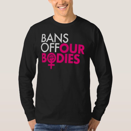 女性の力の拳体を禁止する Tシャツ (正面)