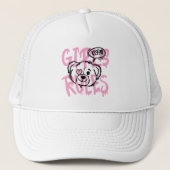 女性の力を強化する：女の子ルールのアートワーク キャップ (正面)