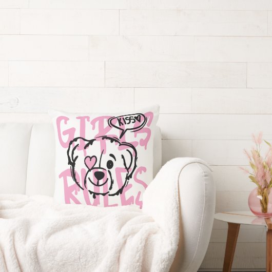 女性の力を強化する：女の子ルールのアートワーク クッション (ソファ)