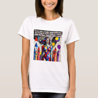 女性の力強さと仕事へのモチベーション Tシャツ