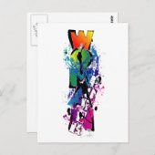 女性の力擦り切れた ポストカード (正面/裏面)