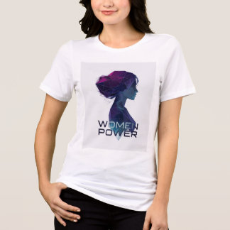 女性の力 ローポリ Tシャツ フェミニスト アート