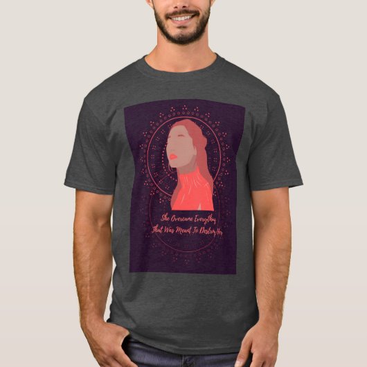 女性の励ましの引用  モチベーションが上がる言葉 フリー Tシャツ (正面)