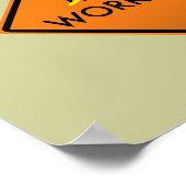 女性の労働徴候 ポスター (角)