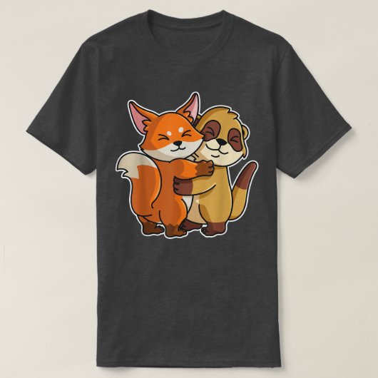 女性の動物のハギのためのメルカットとFOかわいい動物 Tシャツ (デザイン正面)