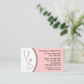 女性の医療名刺 名刺 (スタンド正面)