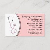 女性の医療名刺 名刺 (正面)