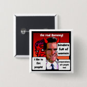 女性の十分のRomneyのgaffsのつなぎ 缶バッジ (正面&裏面)