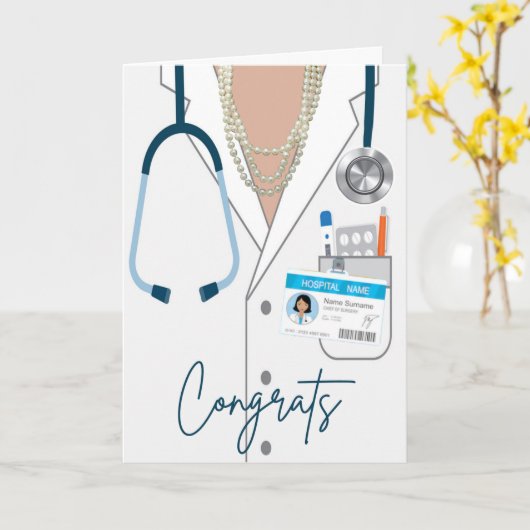 女性の卒業カード カード (黄色い花)