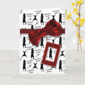 女性の卒業祝い カード (黄色い花)