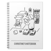 女性の印刷作業員 ノートブック (正面)