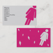 女性の印-ビジネス 名刺 (正面/裏面)