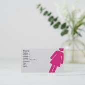 女性の印-ビジネス 名刺 (スタンド正面)