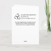 女性の友情カード カード (裏面)