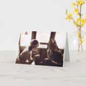 女性の友情グリーティングカード カード (黄色い花)