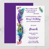 女性の友情 誕生日 ブランチを祝おう 招待状 (正面/裏面)