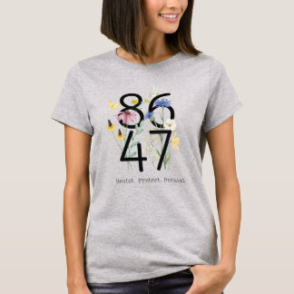 女性の反ファシズム 8647 トランプ弾劾レジスタンス Tシャツ