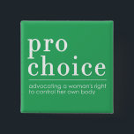 女性の右グリーンを提唱するプロの選択肢 缶バッジ<br><div class="desc">女性の選択権を主張するプロの選択</div>