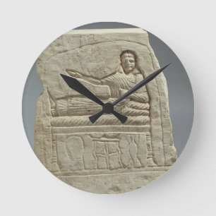 女性の名のArtemis、fr葬式のstela ラウンド壁時計