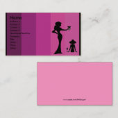 女性の名刺のシルエット 名刺 (正面/裏面)