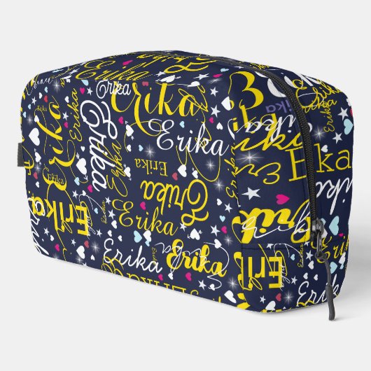 女性の名前のパターンとハートと星 ドップキット (右コーナー)