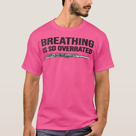 女性の呼吸は過激なフルートのギフトアイディア Tシャツ (正面)