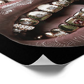 女性の唇プリントグラフィックY2k 2000sヴィンテージsumme ポスター (角)