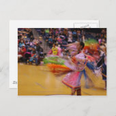 女性の回転会合の羽のダンス ポストカード (正面/裏面)