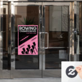 女性の国際的ボート ウィンドウサイン (オフィスドア)