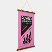 女性の国際的ボート 吊り下げ型タペストリー (傾斜あり)