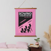 女性の国際的ボート 吊り下げ型タペストリー (寝室)