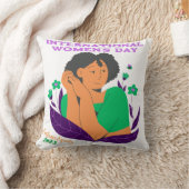 女性の国際的日をパーソナライズする装飾用クッション クッション (ブランケット)