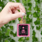 女性の土地測量士 キーホルダー (手)