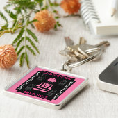 女性の土地測量士 キーホルダー (側面)