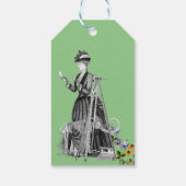 女性の土地測量家西部の調査ヴィンテージギフトT ギフトタグ (裏面)