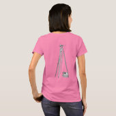 女性の土地測量用西洋測量ヴィンテージT-Shir Tシャツ (裏面フル)