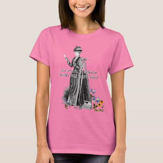 女性の土地測量用西洋測量ヴィンテージT-Shir Tシャツ (正面)