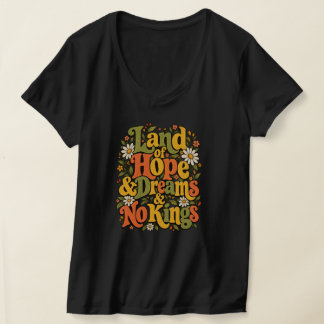女性の土地 希望 夢 自由 精神 Tシャツ