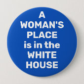 女性の場所はホワイトハウスボタン 缶バッジ (正面)