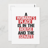 女性の場所は家と上院にある ポストカード (正面/裏面)