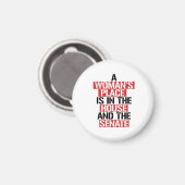 女性の場所は家と上院にある マグネット (正面/裏面)