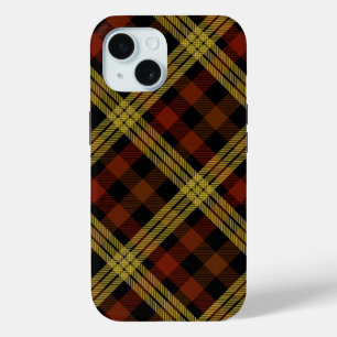 女性の夏のギンガムのチェックのプレイド iPhone 15ケース