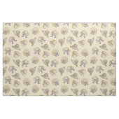 女性の夏の帽子ベージュパターン ファブリック (ファットクウォーター)