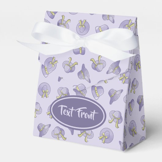 女性の夏の帽子薄紫 フェイバーボックス (正面サイド)